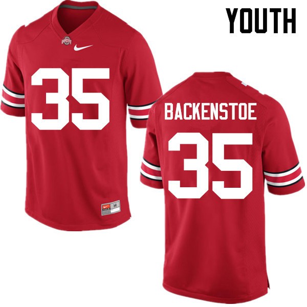Ohio State Buckeyes #35 Alex Backenstoe Youth Official Jersey Red